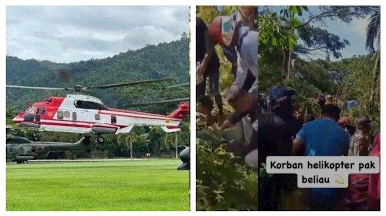 Helikopter Jokowi Makan Korban saat Mendarat di Muna, 7 Warga Terluka Tertimpa Pohon, Dibawa ke RS