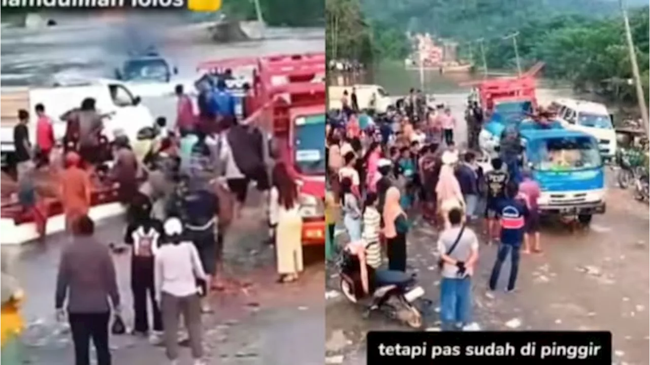 Viral, Oknum TNI Diduga Aniaya Sopir Truk yang Nekat Terobos Banjir