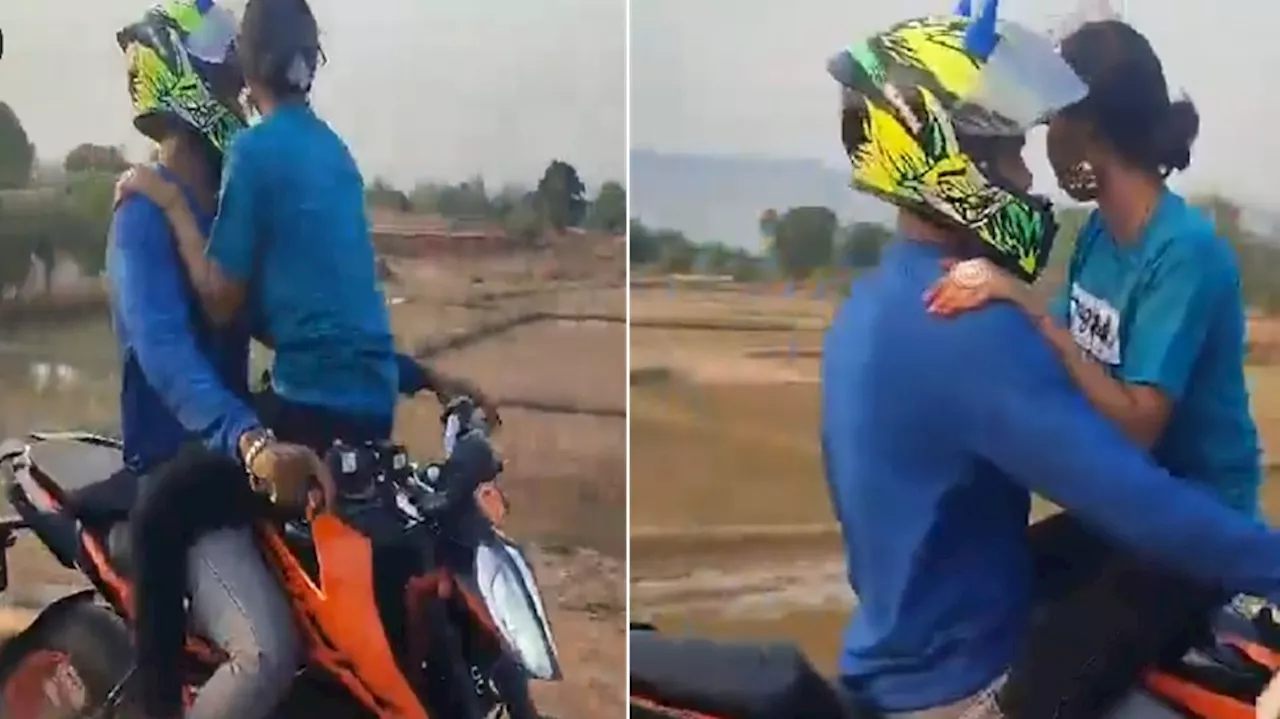 Viral Video: ಪರಸ್ಪರ ತಬ್ಬಿಕೊಂಡು ಬೈಕ್‌ ಮೇಲೆ ಯುವ ಜೋಡಿಯ ರೊಮ್ಯಾನ್ಸ್!