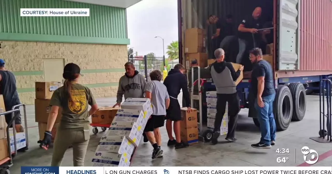 San Diegans fill shipping container, sending 23,000 pounds of humanitarian aid to Ukraine