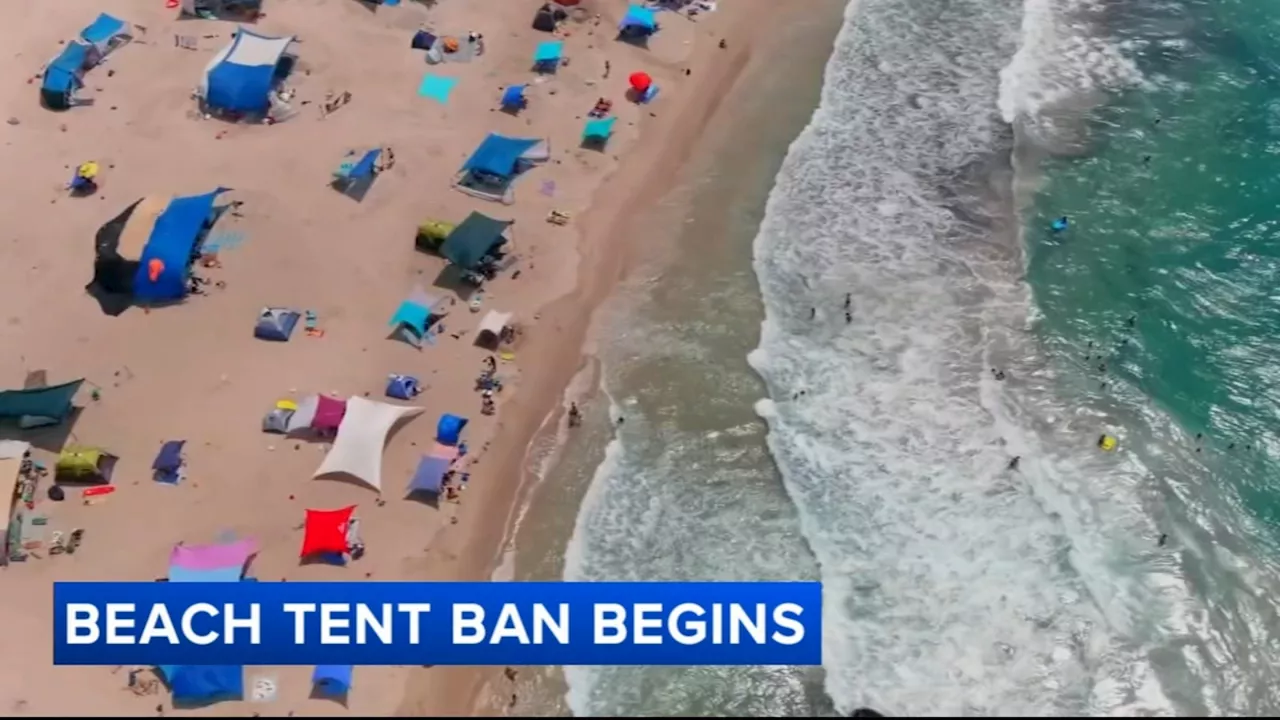 Beach tent ban now in effect in North Wildwood | Here's what you should know