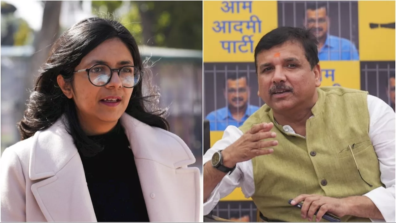 स्वाति मालीवाल से मिले AAP सांसद संजय सिंह, DCW की सदस्य वंदना भी रहीं मौजूद