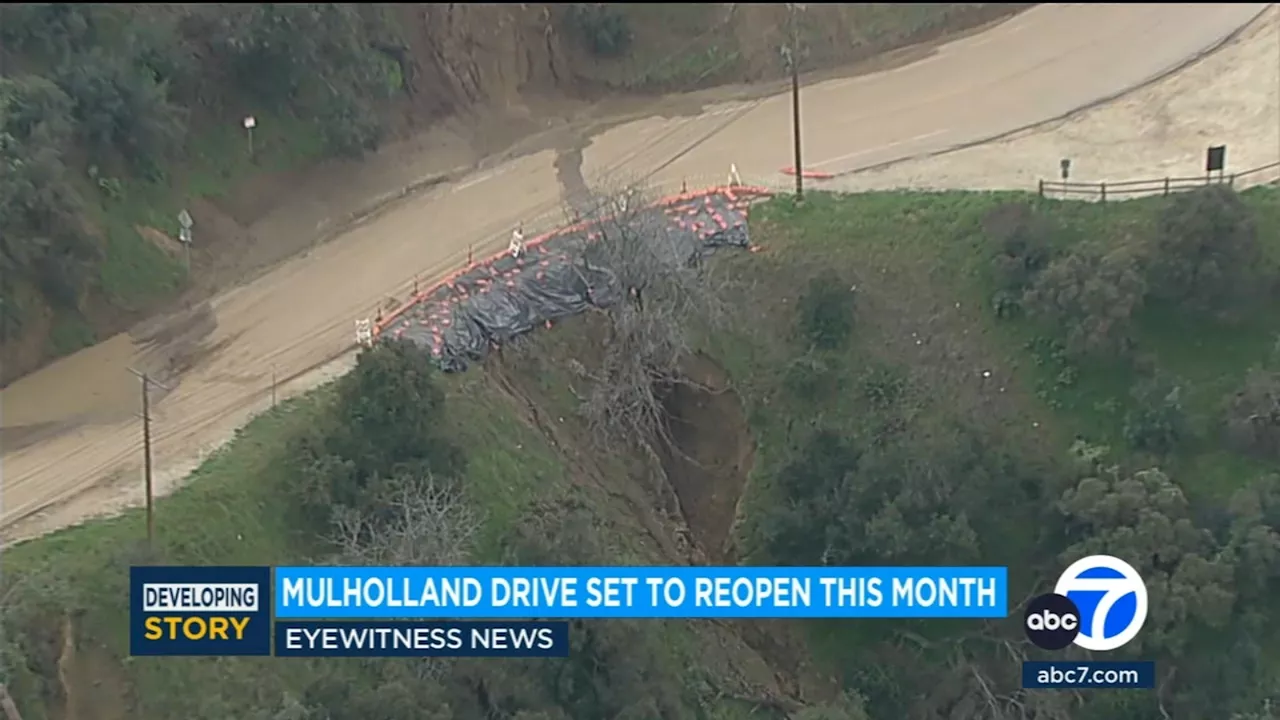 Mulholland Drive could soon reopen in Studio City months after storms prompt closure