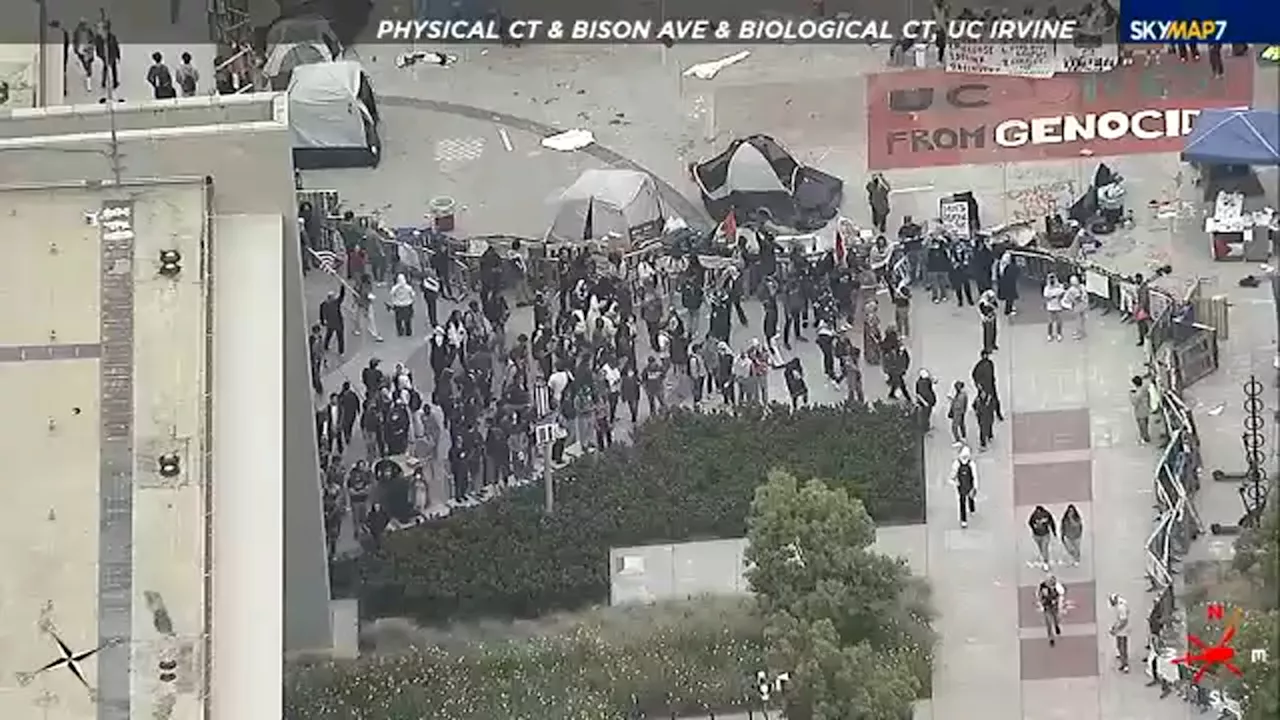 Pro-Palestinian protest at UC Irvine escalates as demonstrators rally near building