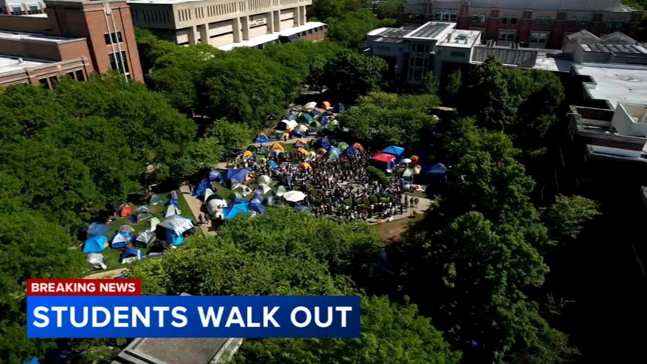 DePaul University students, faculty hold walkout over impasse on divestment negotiations