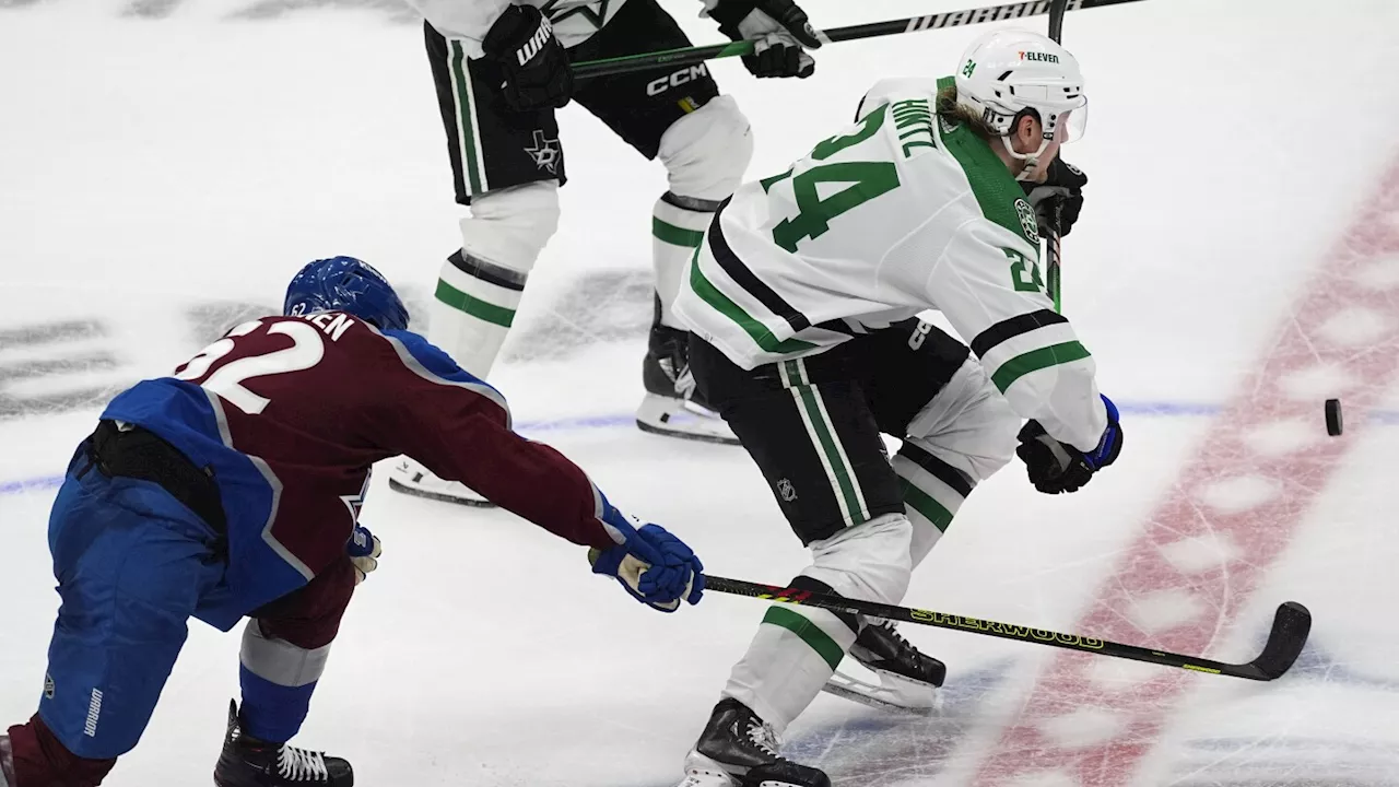 Stars center Roope Hintz out for Game 5 against the Avalanche with upper-body injury