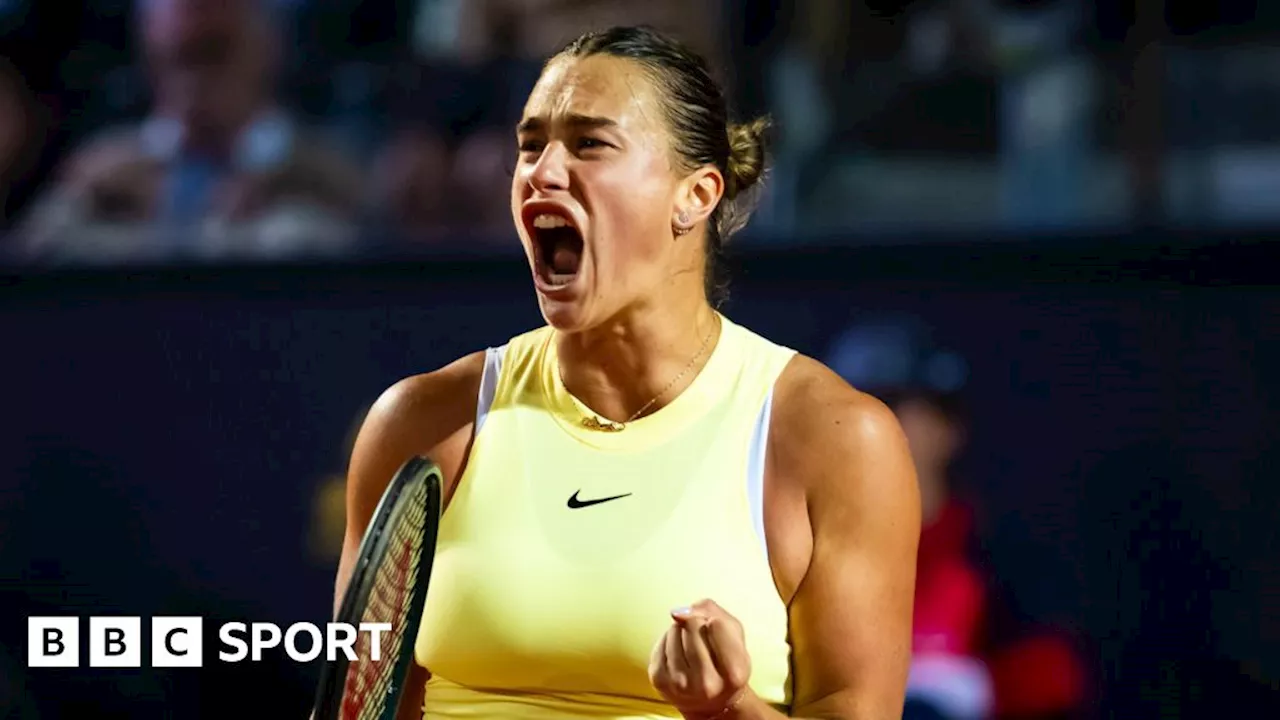 Aryna Sabalenka cruises through to Italian Open semi-finals