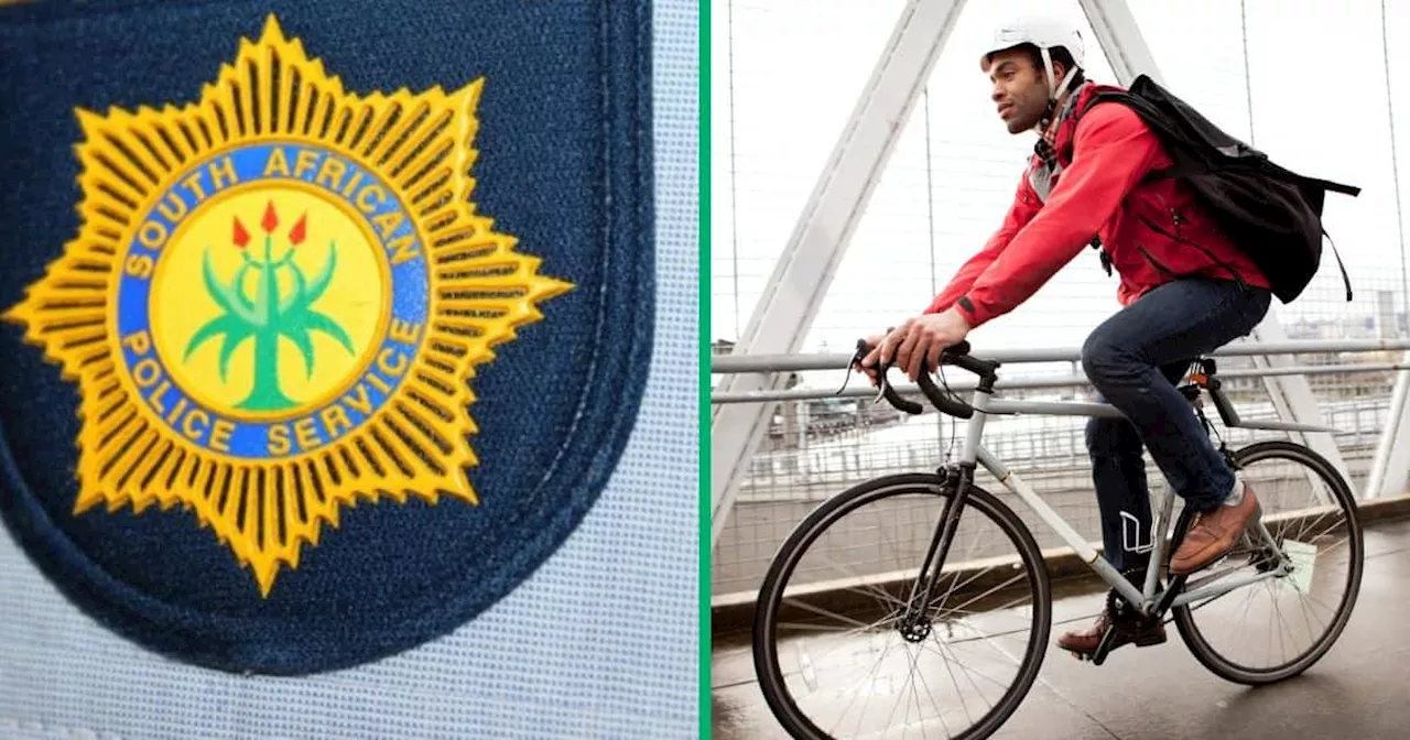 SAPS officer tracks two suspects down on his bicycle; Mzansi applauds his dedication