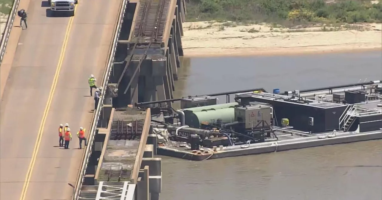 Barge collides with Pelican Island Causeway in Texas, causing damage and oil spill