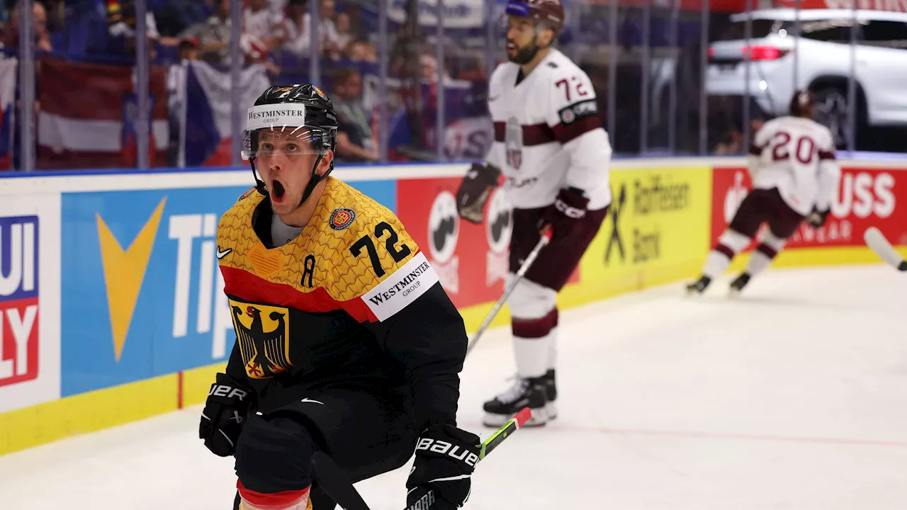 Eishockey-WM: Deutschland überrollt Lettland und macht großen Schritt Richtung Viertelfinale - historische Torshow