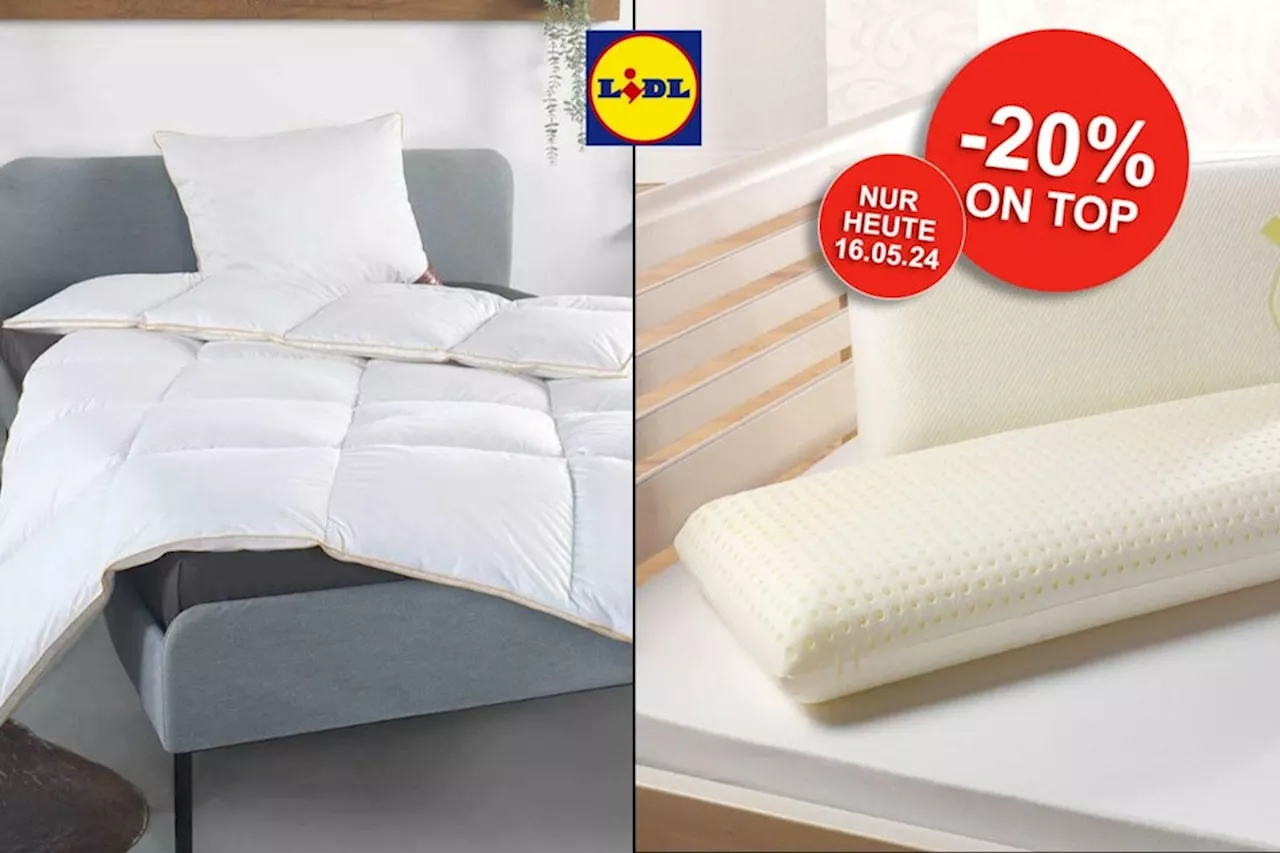 20% auf Matratzen & Bettwaren im Lidl Onlineshop: Nur heute Mega Sale mit Gutscheincode auf 160 Produkte |