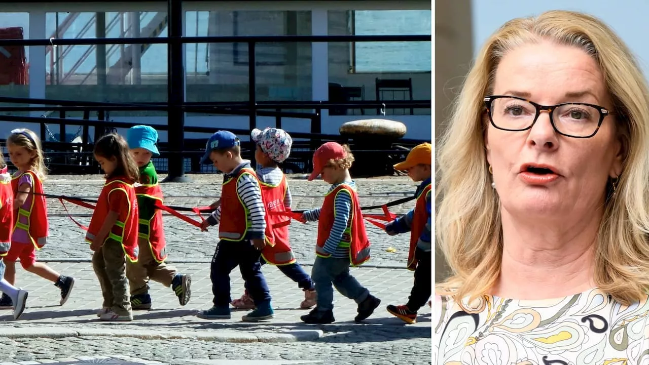 Skolministern Lotta Edholm om förskolan: ”Barngrupperna alldeles för stora”