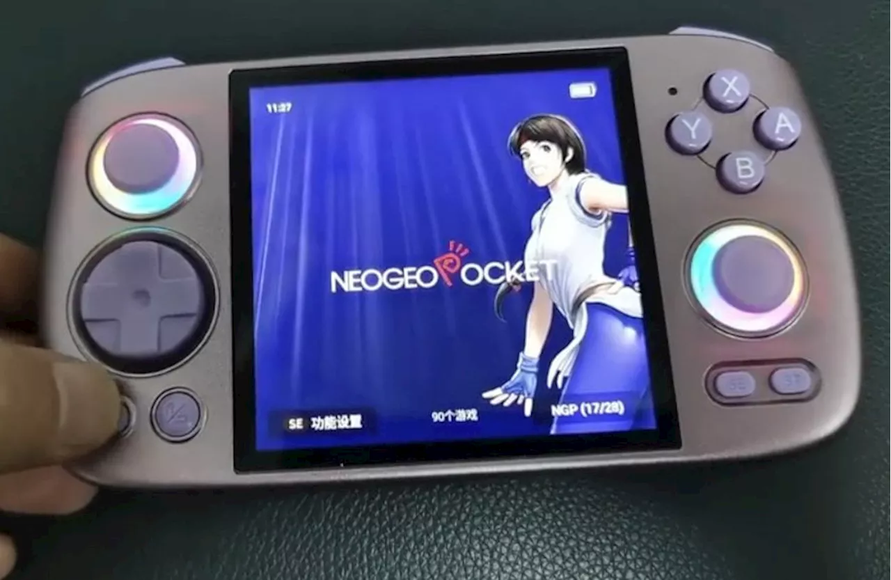 Live images of the Anbernic RG Cube retro gaming handheld leaked ahead of launch