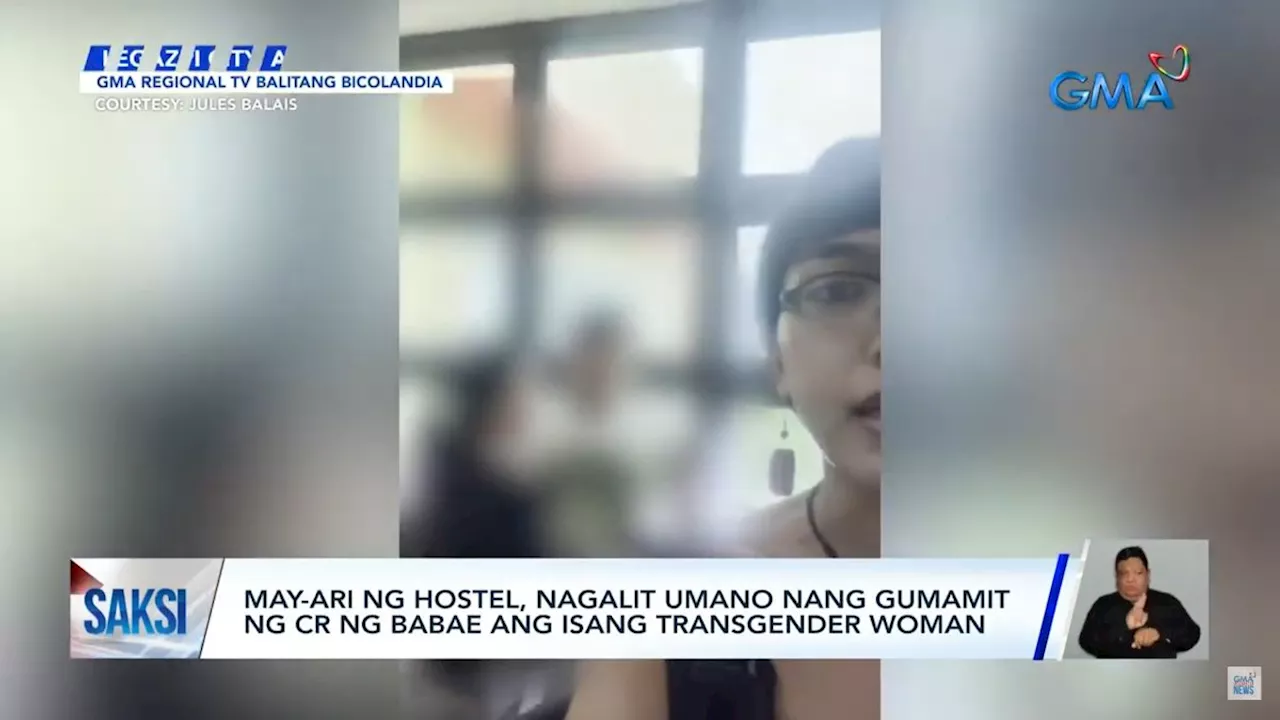 Hostel owner, nagalit umano nang gamitin ng isang transgender woman ang CR ng mga babae