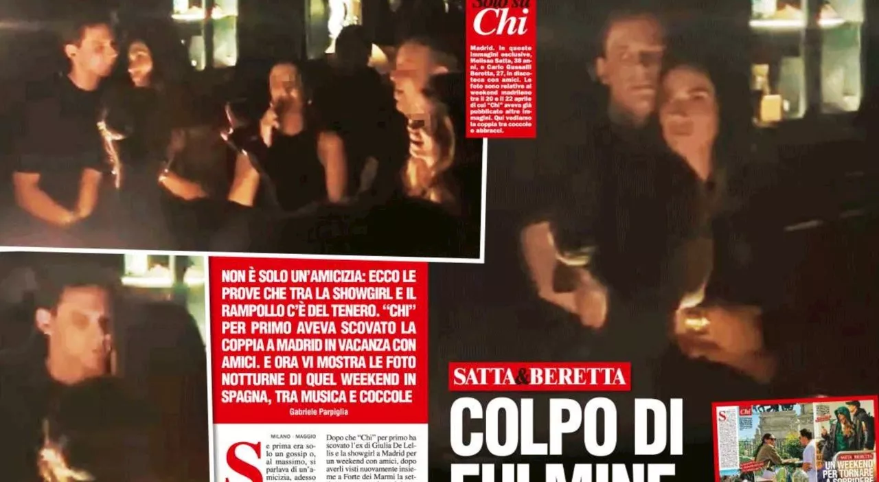 Melissa Satta e Carlo Beretta, le (nuove) foto da Madrid: l'hotel di lusso e la serata in discoteca