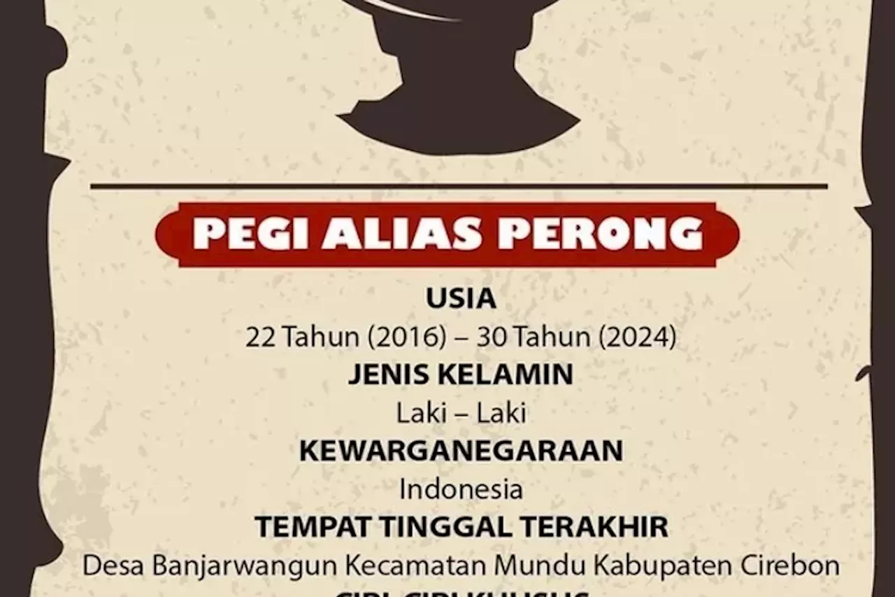 3 Pelaku Pembunuhan Vina Cirebon yang Masih Buron, Begini Ciri-ciri Pelaku