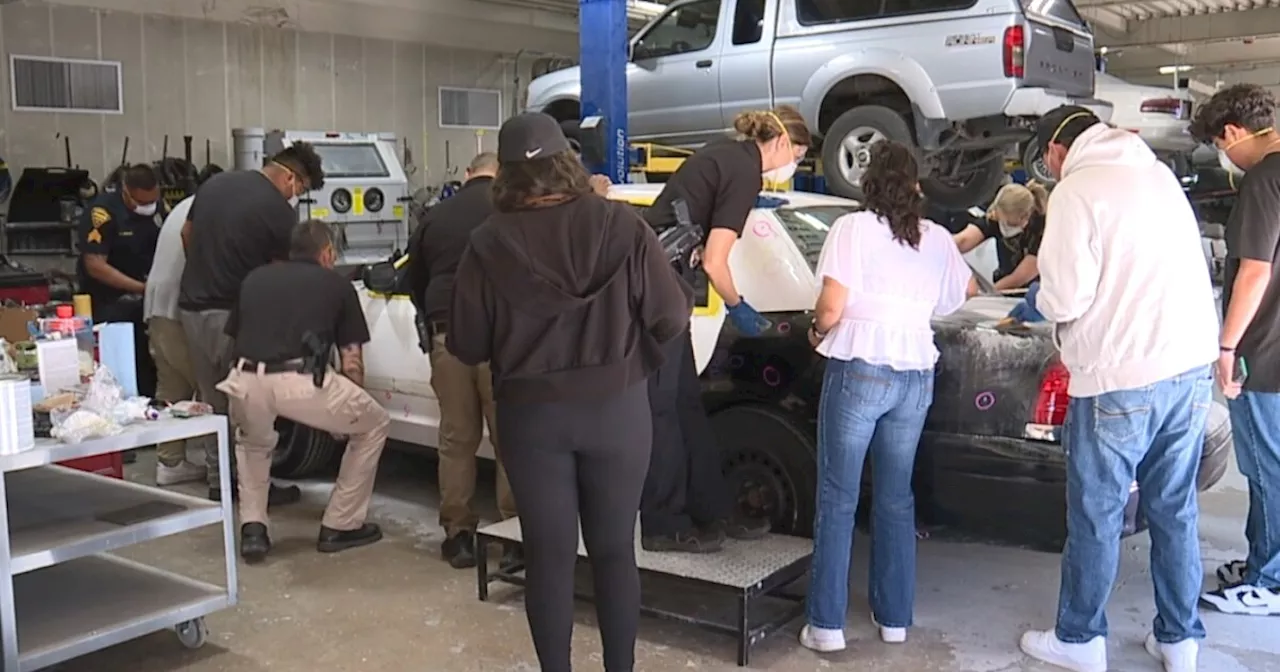 Students at Sunnyside work on TPD lowrider