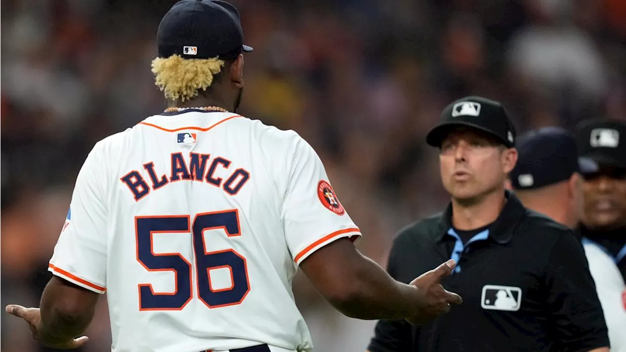 Why Astros starting pitcher Ronel Blanco was ejected in Tuesday's game against Oakland