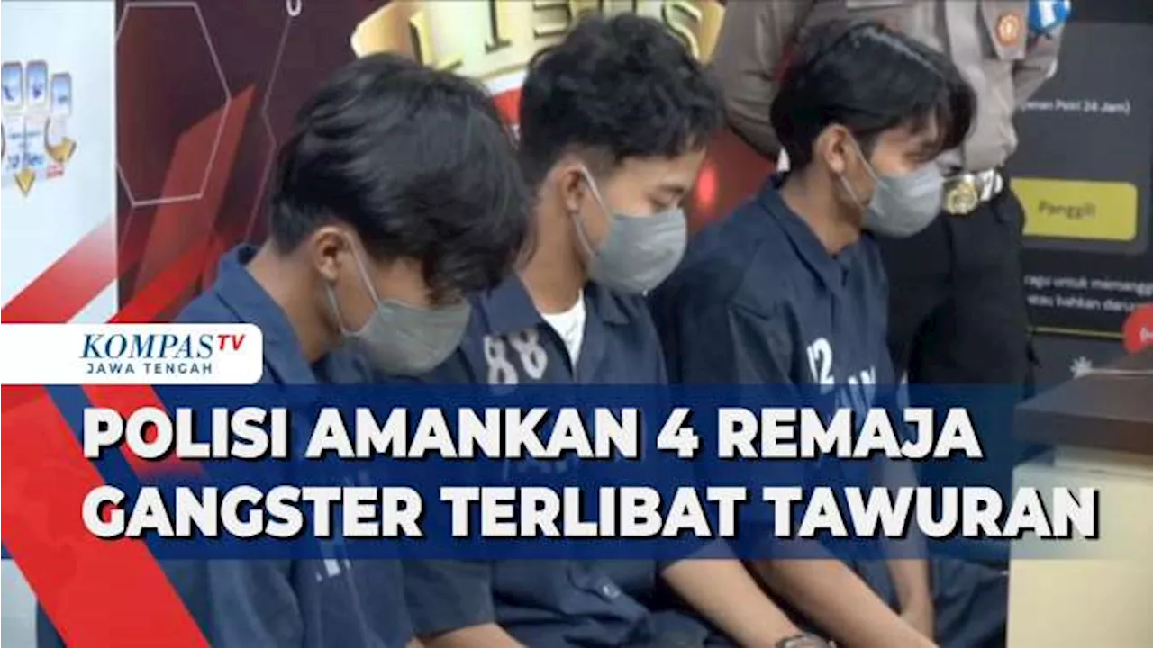 Polisi Amankan 4 Remaja Gangster Terlibat Tawuran