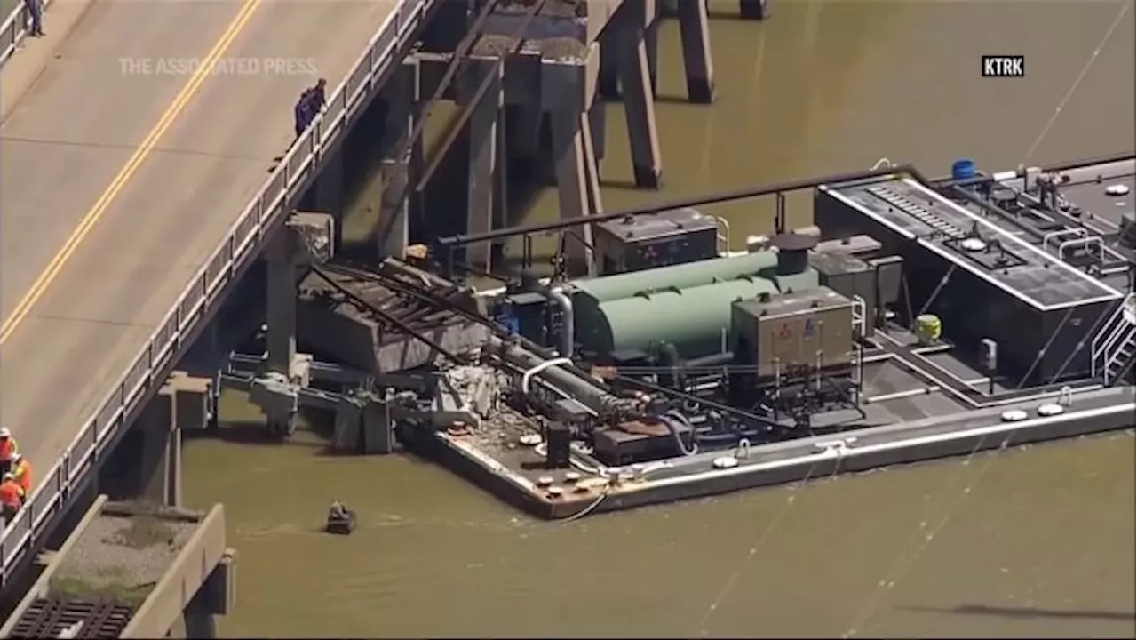 Galveston Barge hits a bridge in Galveston, damaging the structure and