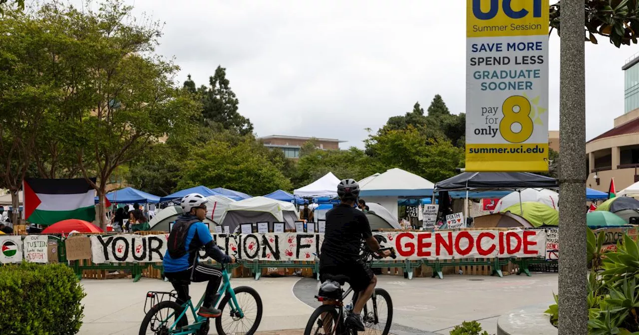 Police converge on pro-Palestinian protest at UC Irvine; students are told to shelter in place