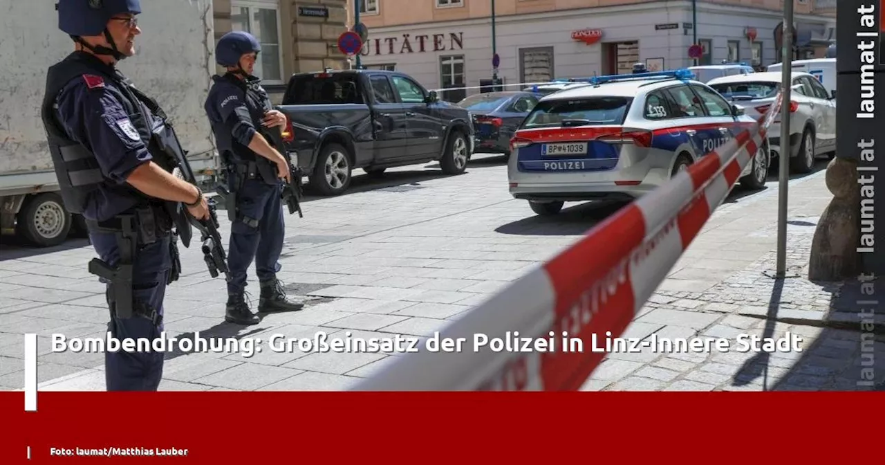 Bombendrohung: Großeinsatz der Polizei in Linz-Innere Stadt