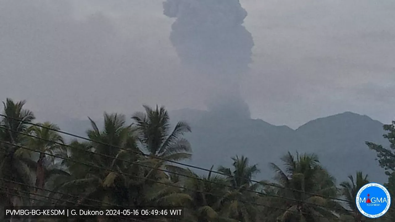 Gunung Dukono Meletus, Lontarkan Abu Vulkanik 1.200 Meter ke Arah Timur