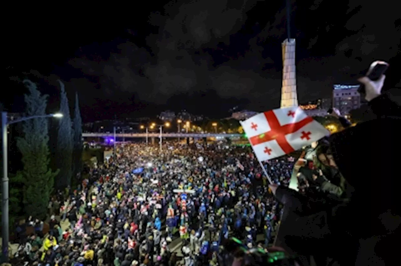 Thousands rally in Georgia after parliament passes ‘foreign influence’ law