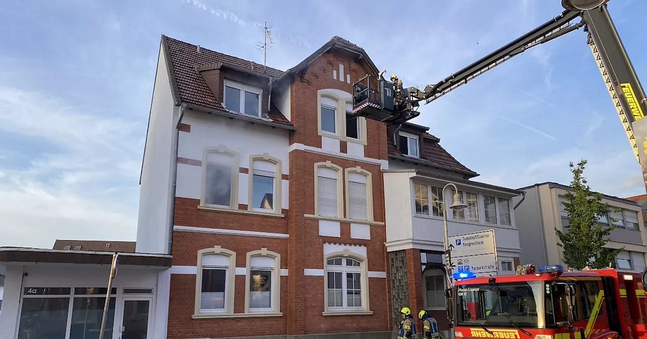 Großübung der Feuerwehr mitten in Bad Lippspringe