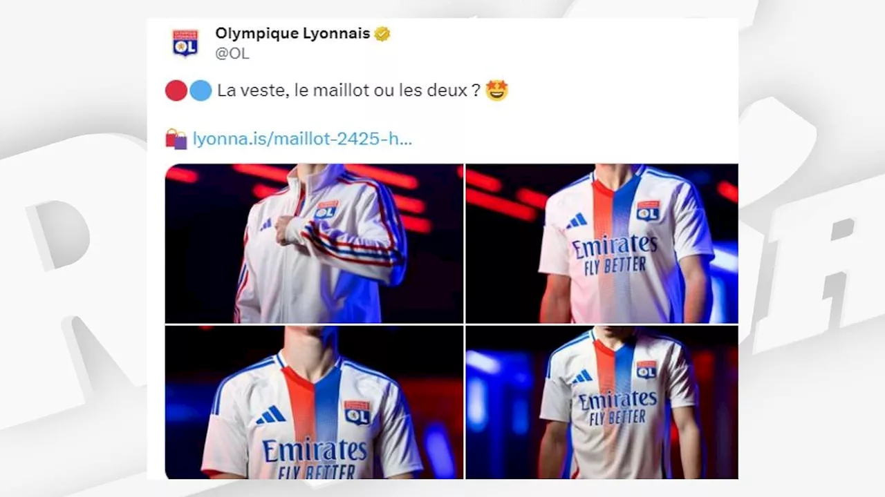 Ligue 1: l’OL dévoile son nouveau maillot domicile pour la saison 2024-2025