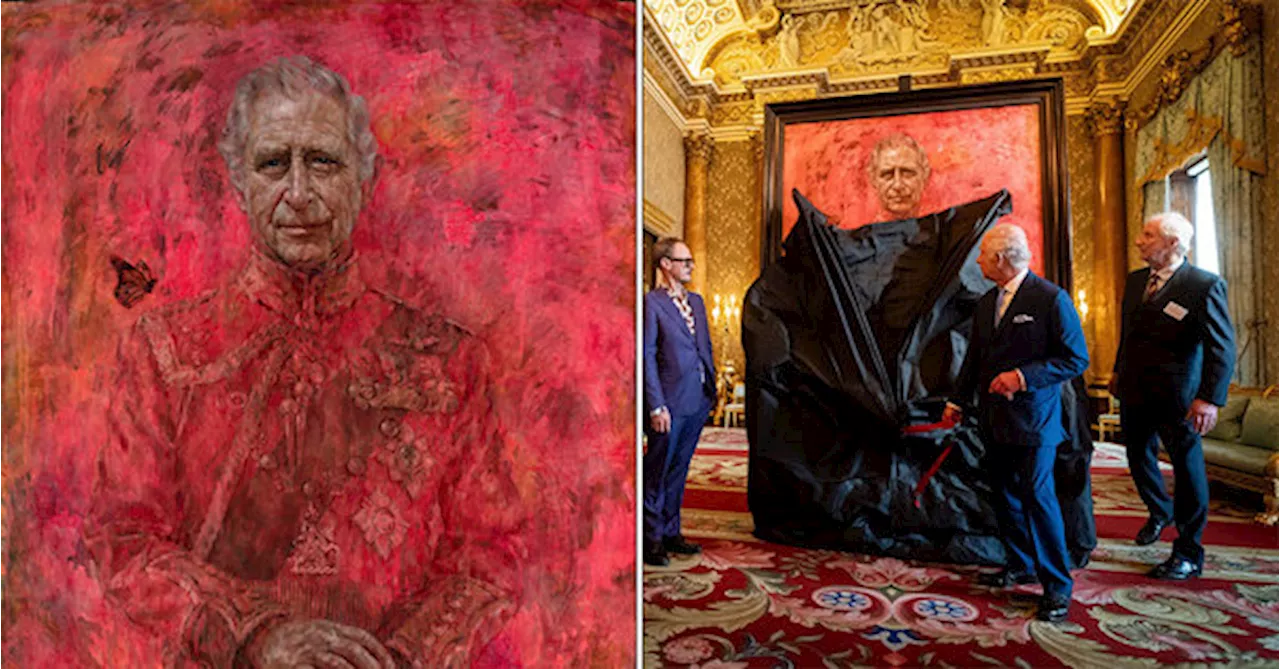 King Charles Unveils His First Portrait That Depicts Him In Vivid Red Hues