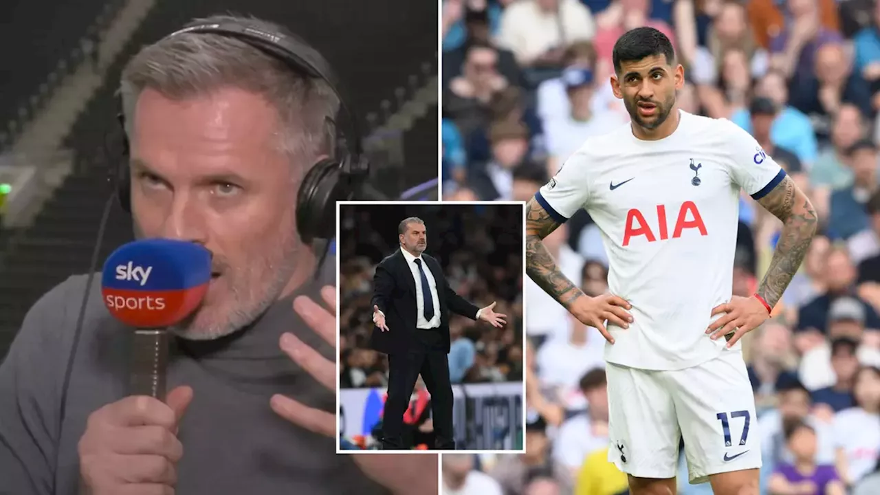 Jamie Carragher slammed for accusation he made about Tottenham's Cristian Romero, fans call it 'disgusting'