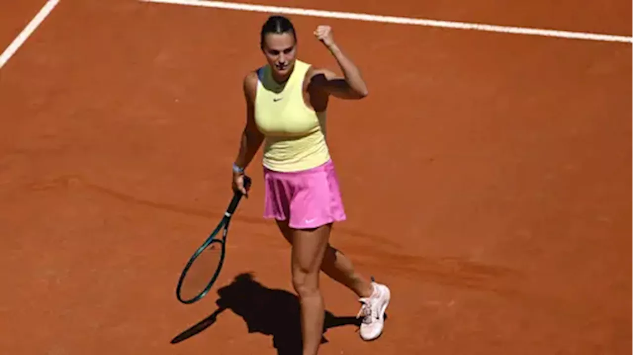 Sabalenka breezes past Ostapenko and into Rome Open semis