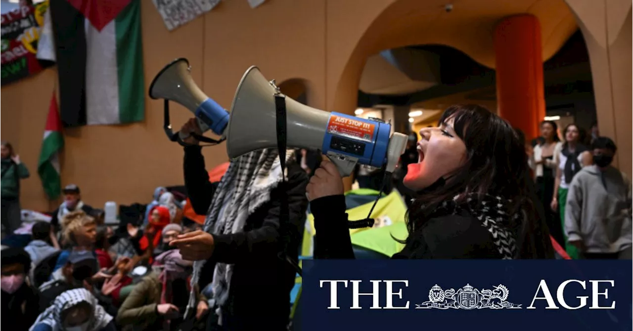 Classes cancelled as university stand-off with pro-Palestine protesters enters second day