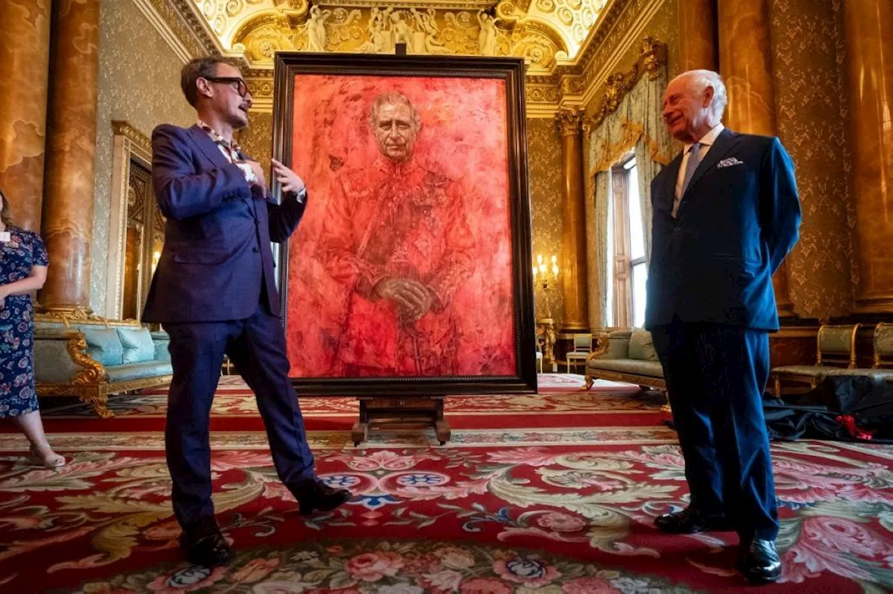 King Charles III sees red in new portrait