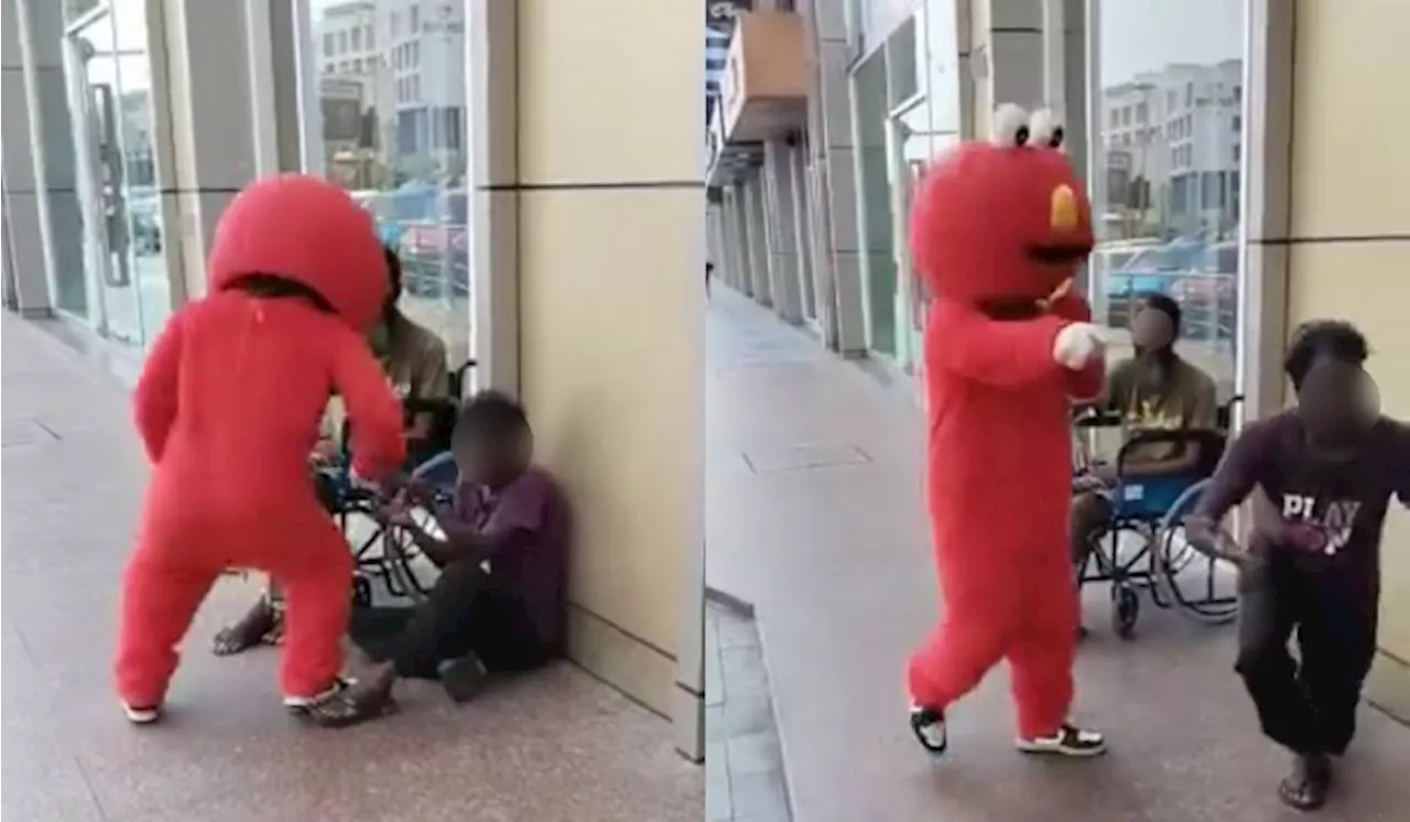 Tular Video Maskot Elmo Di Melaka Tumbuk Orang, Tuan Badan Dakwa Puncanya Kerana Diganggu