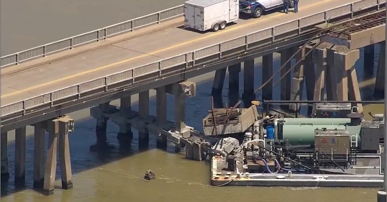 Barge Slams Into Bridge in Galveston, Texas, Causing Partial Collapse and Oil Spill