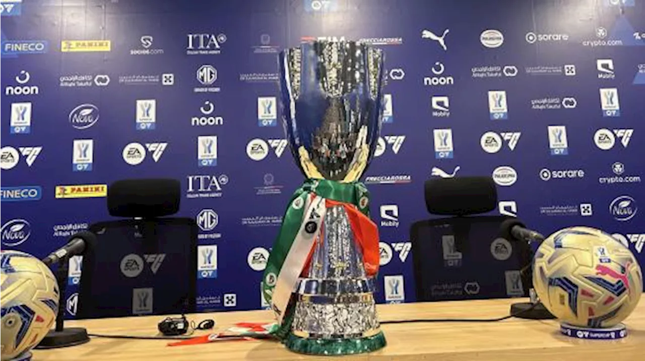 Supercoppa Italiana, il tabellone: in Arabia Saudita sarà Juventus-Milan e Inter-Atalanta