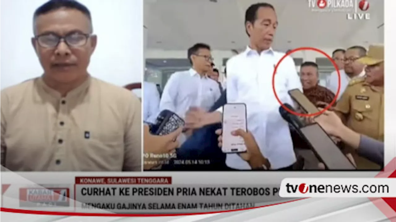 Sosok Pria yang Tiba-Tiba Hampiri Jokowi dari Belakang di Konawe Terungkap, Akui Sedang Cari Keadilan