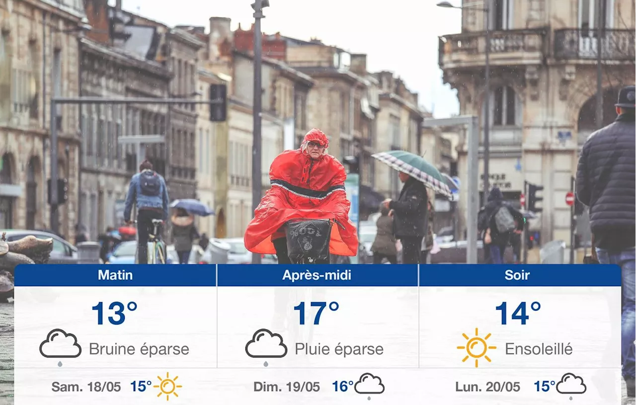 Météo Bordeaux: prévisions du vendredi 17 mai 2024