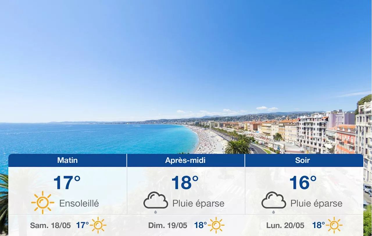 Météo Nice: prévisions du vendredi 17 mai 2024