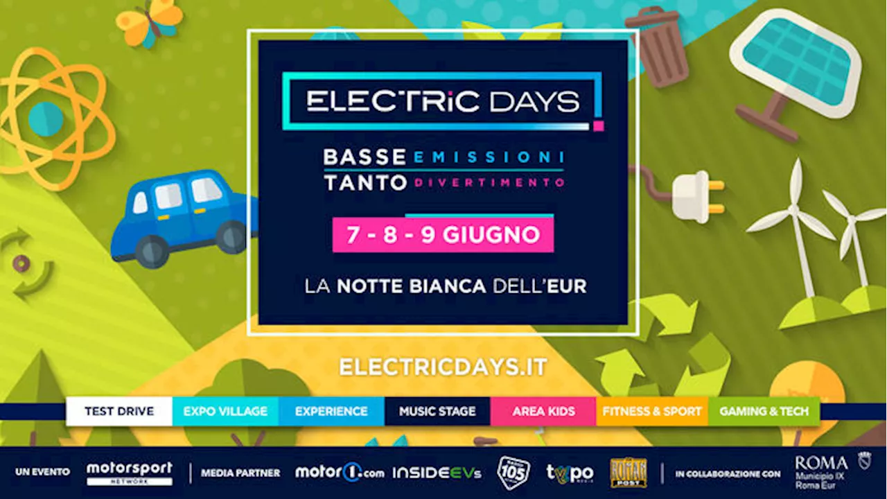 Electric Days: la quarta edizione a Roma da 7 al 9 giugno