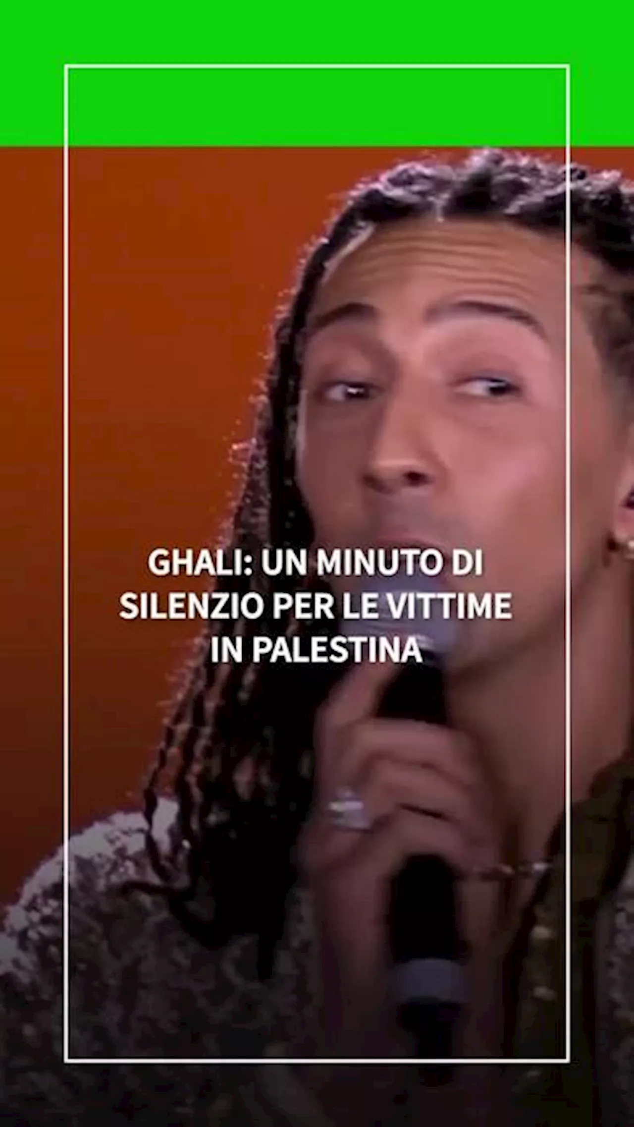 Ghali fa osservare un minuto di silenzio per le vittime in Palestina