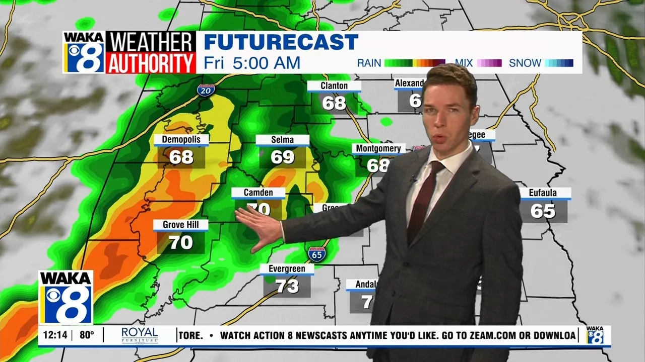 Pleasant Thursday, heavy rain, severe storms possible Friday