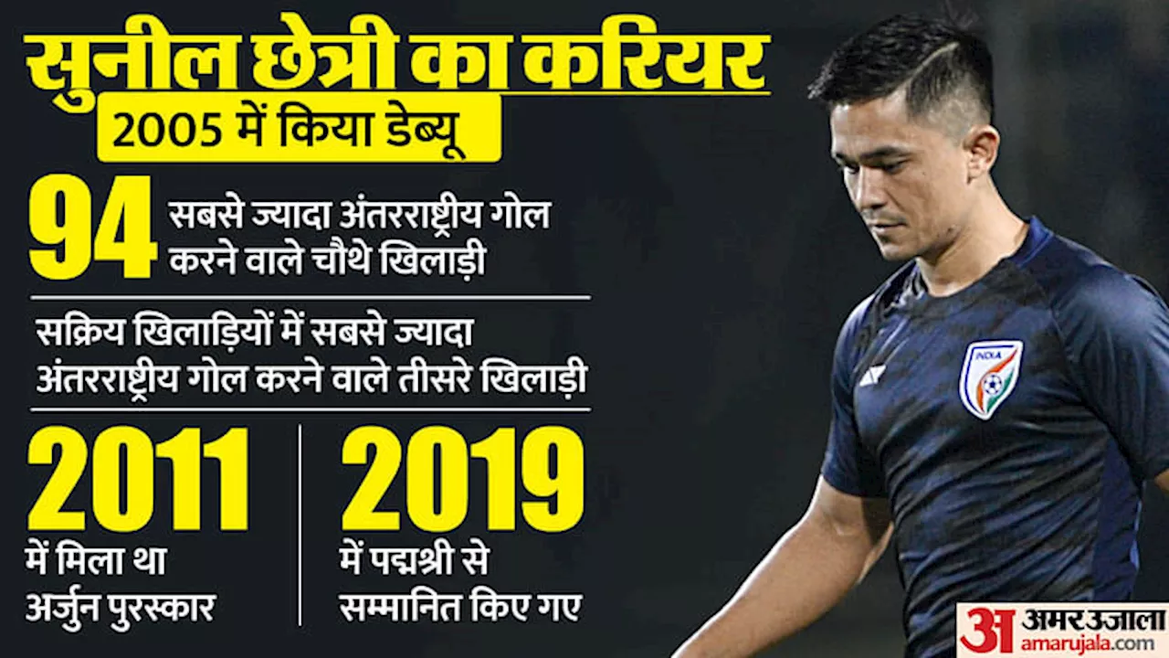 सुनील छेत्री: भारतीय फुटबॉल का पोस्टर बॉय, जिसने गोल के मामले में 'मैजिकल मेसी' को दी टक्कर, रचे कई कीर्तिमान