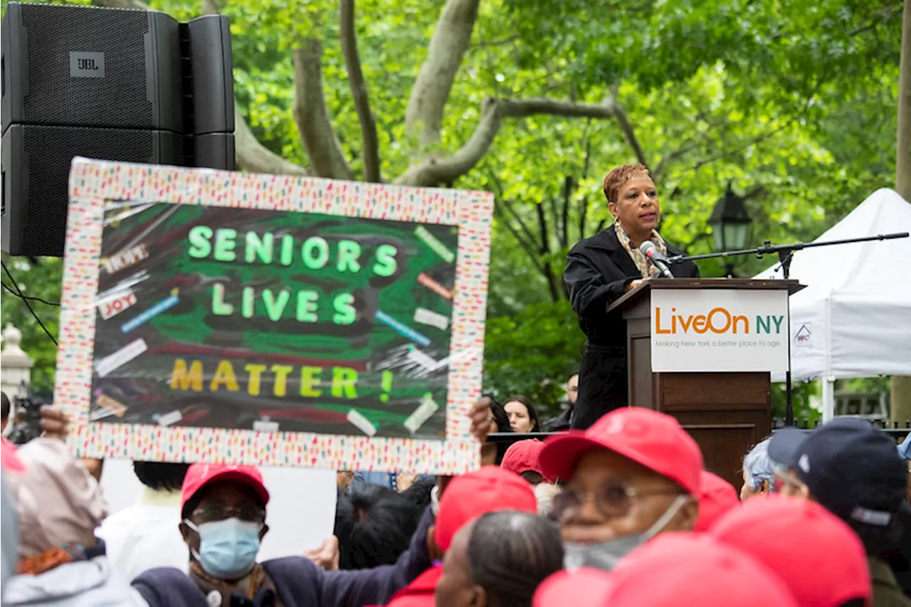 'We won't allow that': City Hall rallygoers demand Mayor Adams roll back cuts to senior