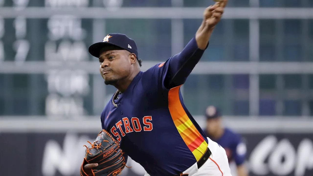 Valdez strikes out eight in seven innings, Astros limit A's to two hits in 3-0 victory