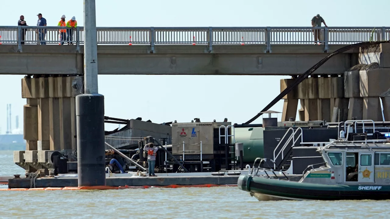 Texas barge collision may have spilled up to 2,000 gallons of oil, U.S. Coast Guard says