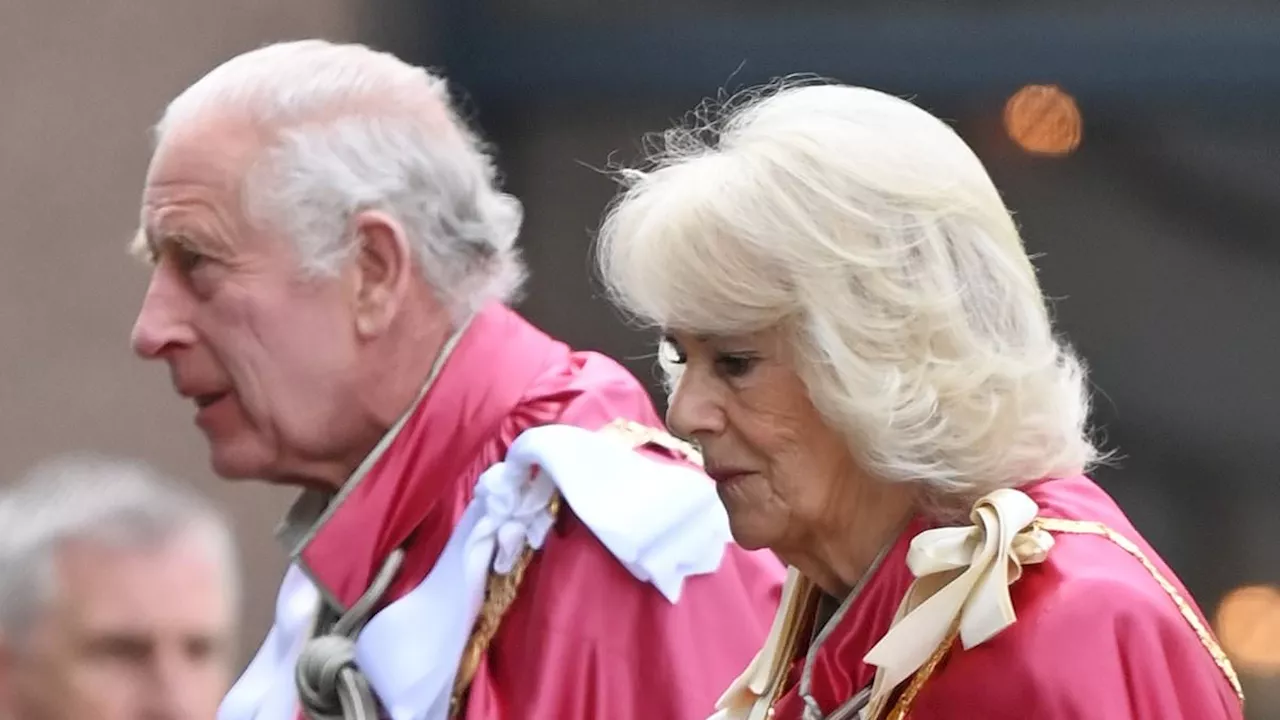 King Charles and Queen Camilla arrive at St Paul's Cathedral service