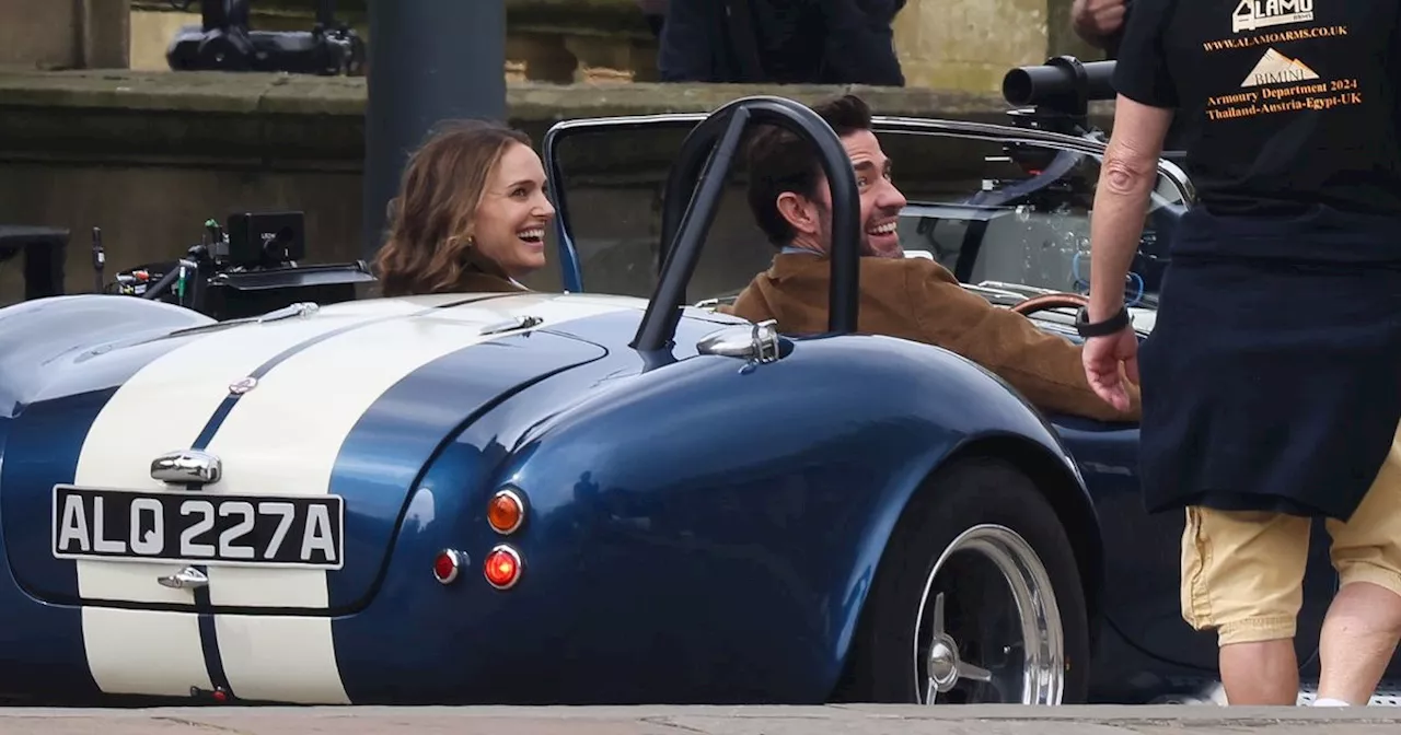 Photos of Natalie Portman and John Krasinski filming in Liverpool